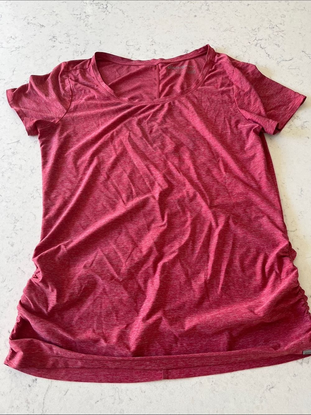 Eddie Bauer Heather Raspberry Short Sleeve Tee